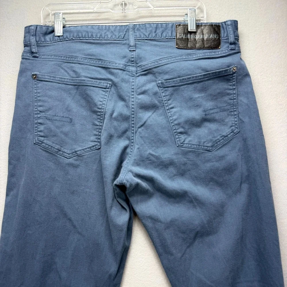 Calvin Klein Jeans Chino Mens 36x34 Blue Stretch All Day Street Comfort Straight